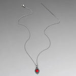Gorgeous Carved Bohemian Garnet Pendant Necklace