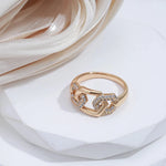 Geometric Hexagon Natural Zircon Trendy Rings For Women