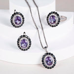 Color Changing Alexandrite Jewelry Sets 925 Sterling Silver