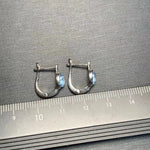 Natural Aquamarine 925 Sterling Silver Stud Earrings