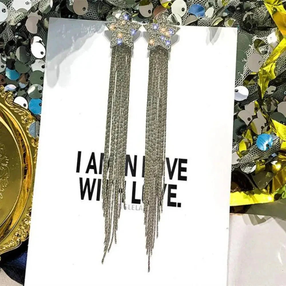 Trend Unique Design Elegant Delicate Zircon Butterfly Tassel EarringsED298-S