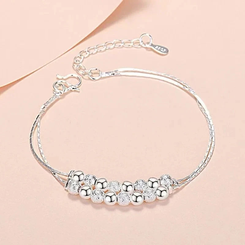 Hollow lantern Ball 925 Sterling Silver Bracelets For Women08
