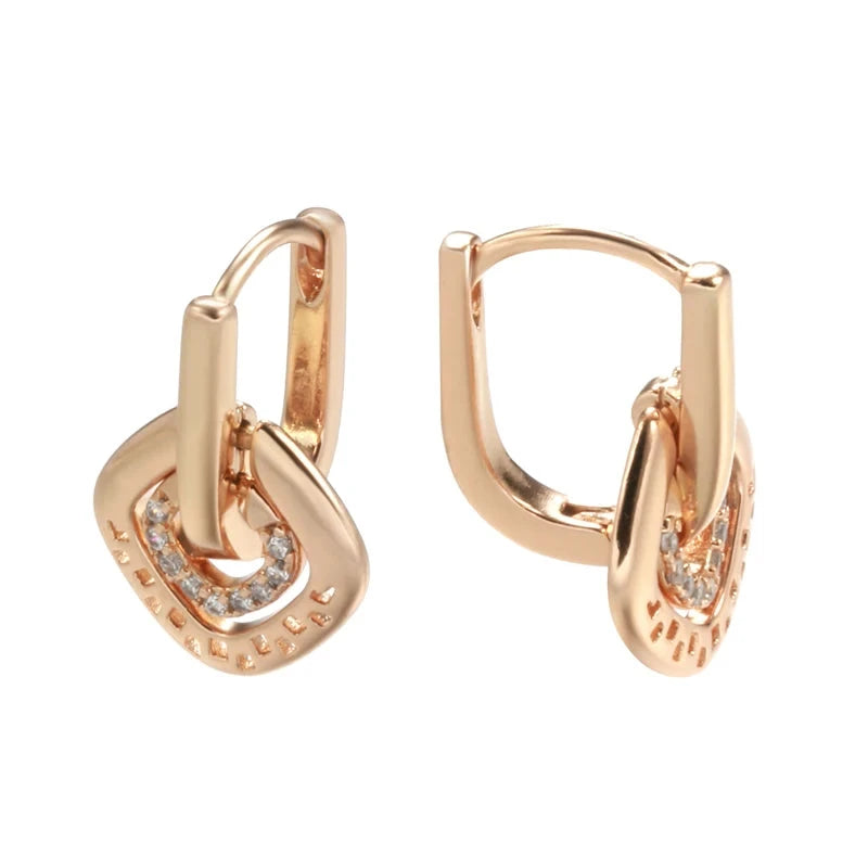 585 Rose Gold Color Little Dangle Earrings for WomenROSE GOLD COLORCHINA