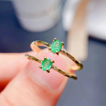 Colombian Emerald Ring 925 Sterling Silver Rings