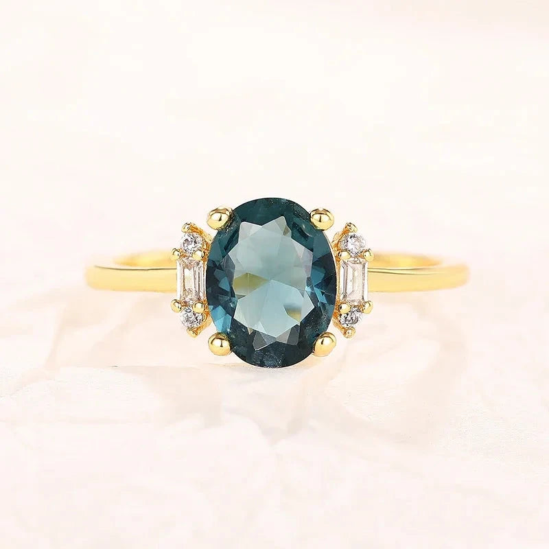 Luxury Oval Zirconia Ring for Women