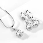 925 Sterling Silver Crystal Set – Necklace & Earrings