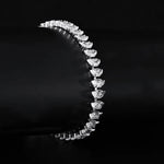 Luxury Silver Bracelet Bangle for Womens8263-white