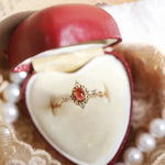 Retro Exquisite Oval Wreath Ruby Ring