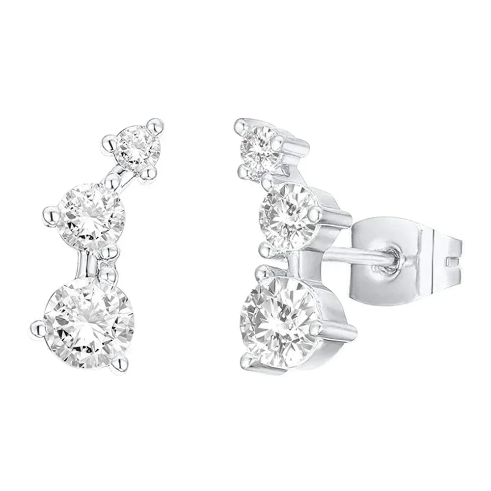 Inlaid Crystal Dainty Stud Earrings for WomenE1888