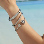 Shiny Zircon 18K Gold Plated Stainless Steel Bangle for Women