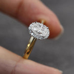 Wedding Ring Luxury Two Tone Crystal AA Cubic Zirconia Engagement