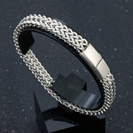 8MM Blue Stainless Steel Curb Chain Bracelet
