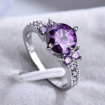 CAOSHI Noble Purple Cubic Zirconia Women's Ring
