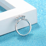 Windmill-Shaped Silver Wedding Ring