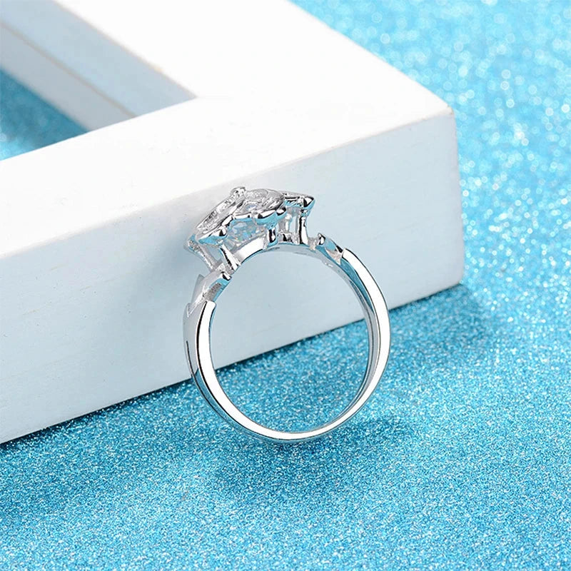 Windmill-Shaped Silver Wedding Ring