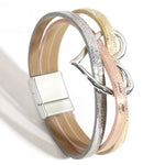 Romantic Hollow Metal Love Heart Wrap Bracelet for Women