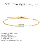 Birthstone Bracelet Sparkling Rhinestone BangleYS36100-March15 Extend 3CM