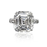 Luxury Asscher Cubic Zirconia Engagement Ring for Women