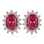 Ruby 925 Sterling Silver Stud Earringsearrings