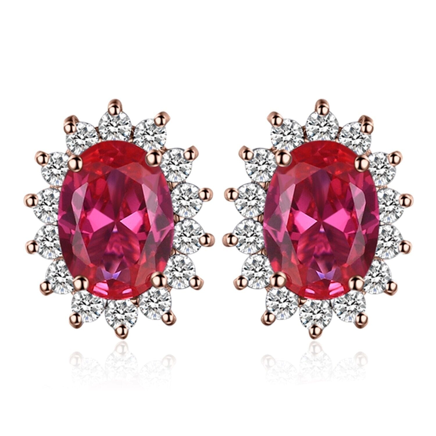 Ruby 925 Sterling Silver Stud Earringsearrings