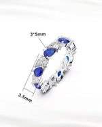 Water Drop Sapphire Silver RingRing