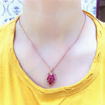 Ruby Grape Rose Gold NecklaceNecklace