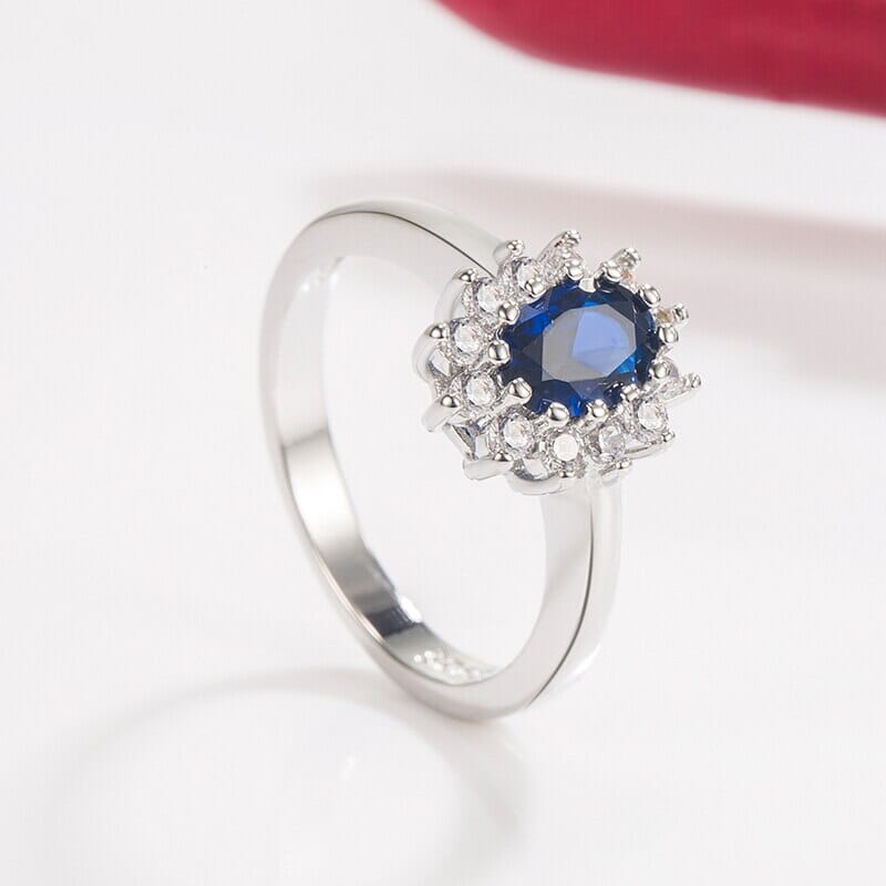 Oval Flower Silver RingRing