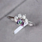 2025 New Fashion Cute Women's Colorful Zirconia Engagement Ring Design Finger Accessories Party JewelryQ3766