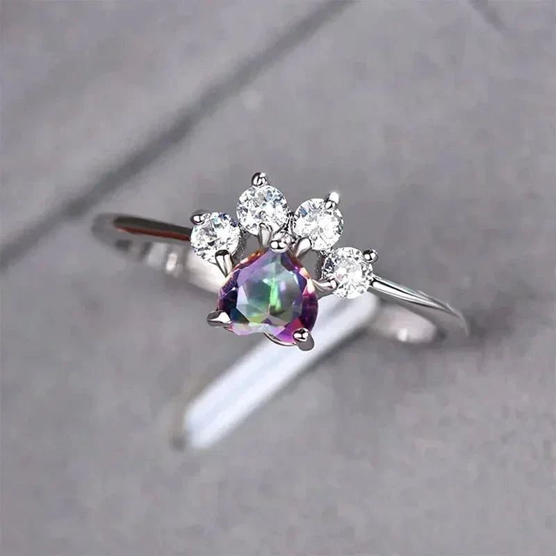 2025 New Fashion Cute Women's Colorful Zirconia Engagement Ring Design Finger Accessories Party JewelryQ3766