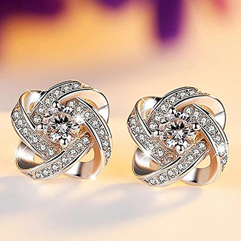 Huitan Delicate Design Stud Earrings Women