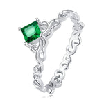 Floral Emerald 925 Sterling Silver RingRing6Square