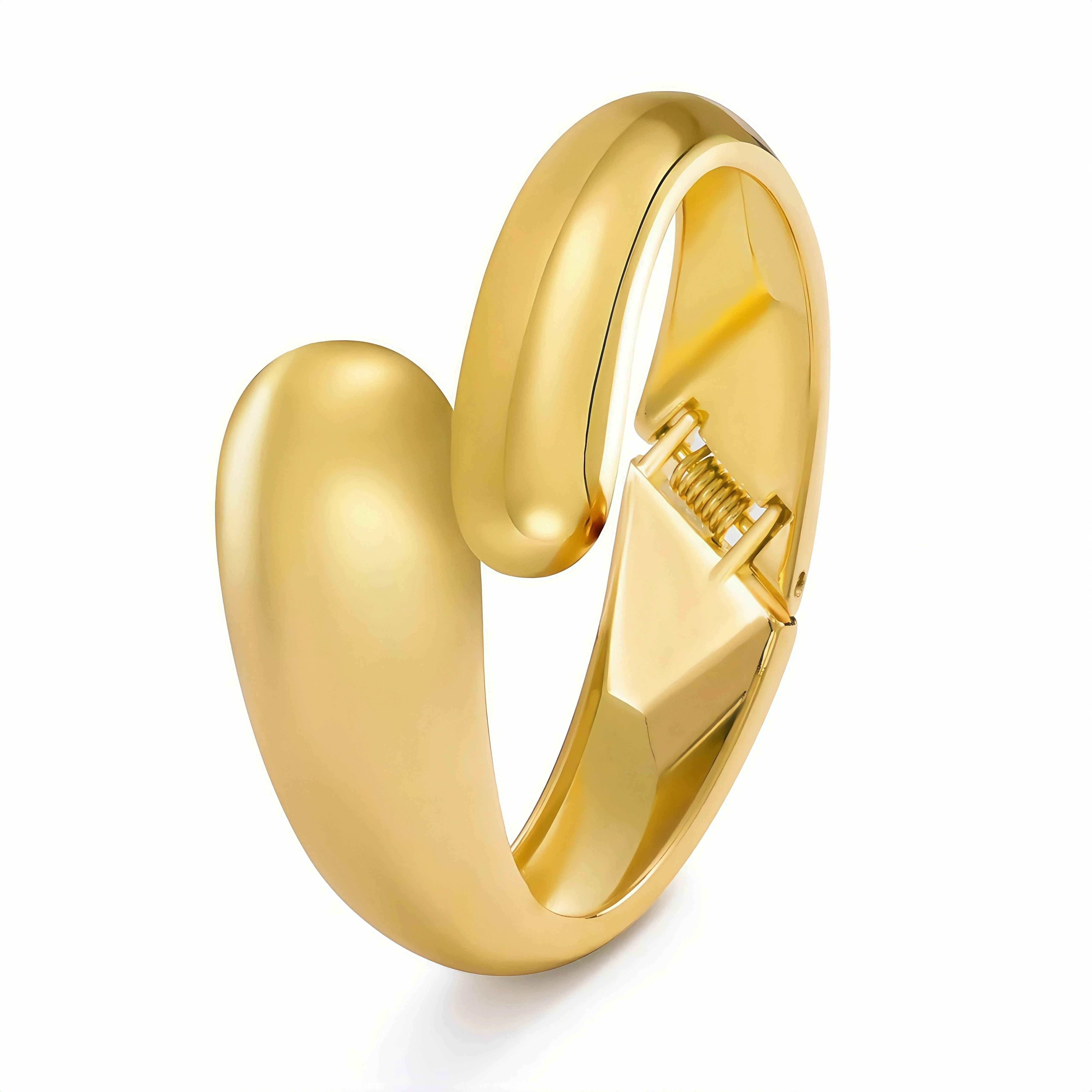 Elegant Gold Color Waterdrop Spiral Bangle BraceletWaterdrop A