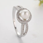 New Romantic Big Round pearl Women Ring