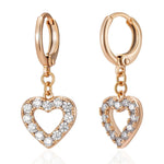 585 Rose Gold Color Heart Shape Earrings For WomenROSE GOLD COLORCHINA