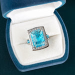 Sapphire Square Cut 925 Sterling Silver RingRing