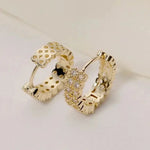 Exquisite CZ Gold Hoop Earrings for Women