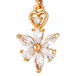 Cute Colorful Crystal Flower Hoop Earrings for Women