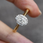 Wedding Ring Luxury Two Tone Crystal AA Cubic Zirconia EngagementT06348