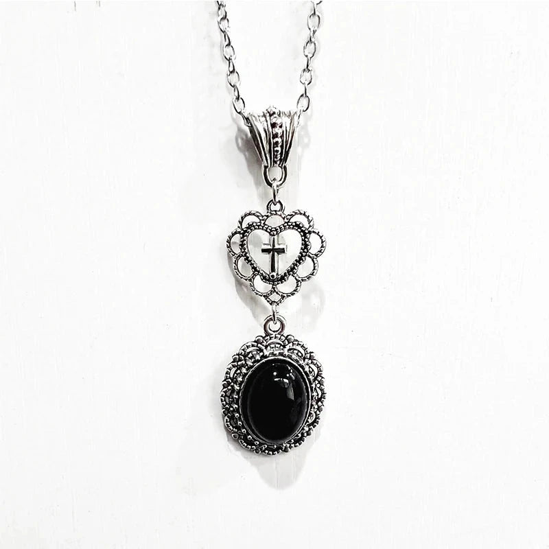 Gorgeous Carved Bohemian Garnet Pendant NecklaceYA4296-2