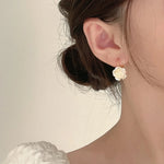 Sweet White Flower Pendant Earrings