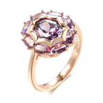 Oval Amethyst Rose Gold RingRing