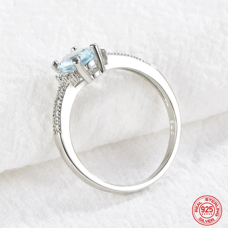 Aquamarine Ring for Women Fashion