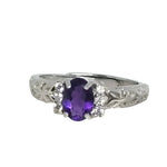 Elegant Natural Amethyst Gemstone Ring