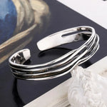 Retro Wave Braided Bracelets 925 Sterling Silver
