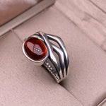 Gem Garnet Women's Ring 925 Sterling Silver Jewelry Vintage Ring