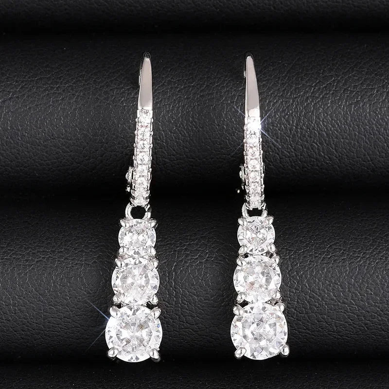 Elegant CZ Drop Earrings for Women