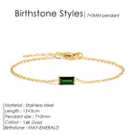 Birthstone Bracelet Sparkling Rhinestone BangleYS36100-May15 Extend 3CM