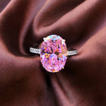 Luxury 5ct Topaz Finger Ring 925 Sterling Silver