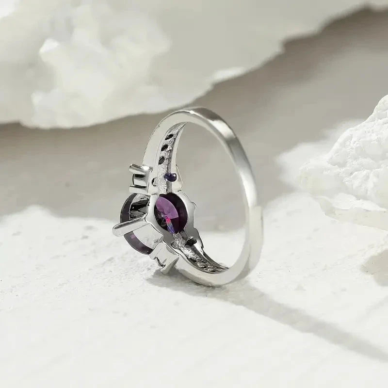 CAOSHI Noble Purple Cubic Zirconia Women's Ring