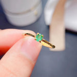 Colombian Emerald Ring 925 Sterling Silver Ringsresizable